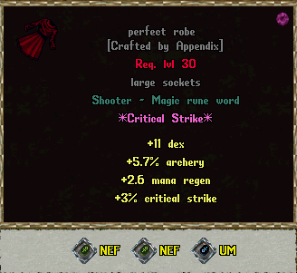 Runeword item example