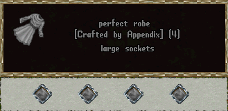 Empty socketed item example